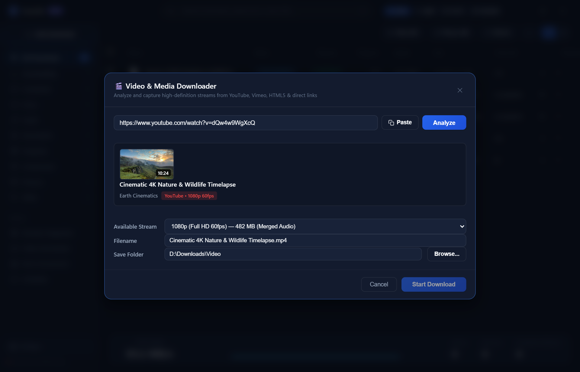 NeoDM Silent Video Stream Downloader and MP4 Audio Muxer on Windows